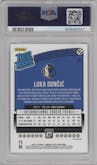 Luka Doncic from the 2018-19 Panini Donruss Optic set featuring a Premium Box Set parallel graded by PSA and given an overall grade of 10.