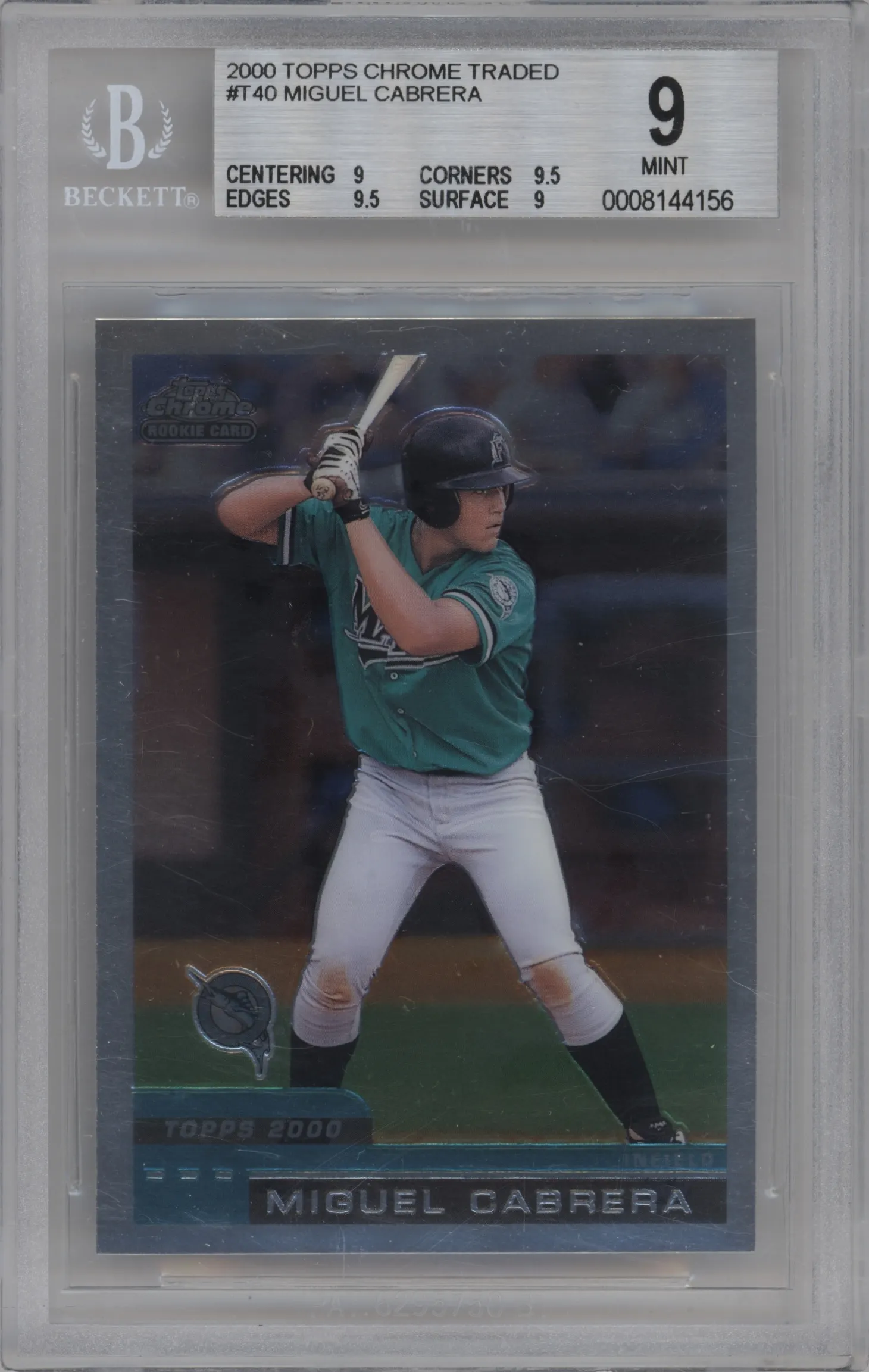 2000 Topps Chrome Traded Miguel Cabrera #T40 BGS 9
