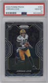 Jordan Love from the 2020 Panini Prizm set graded by PSA and given an overall grade of 10.