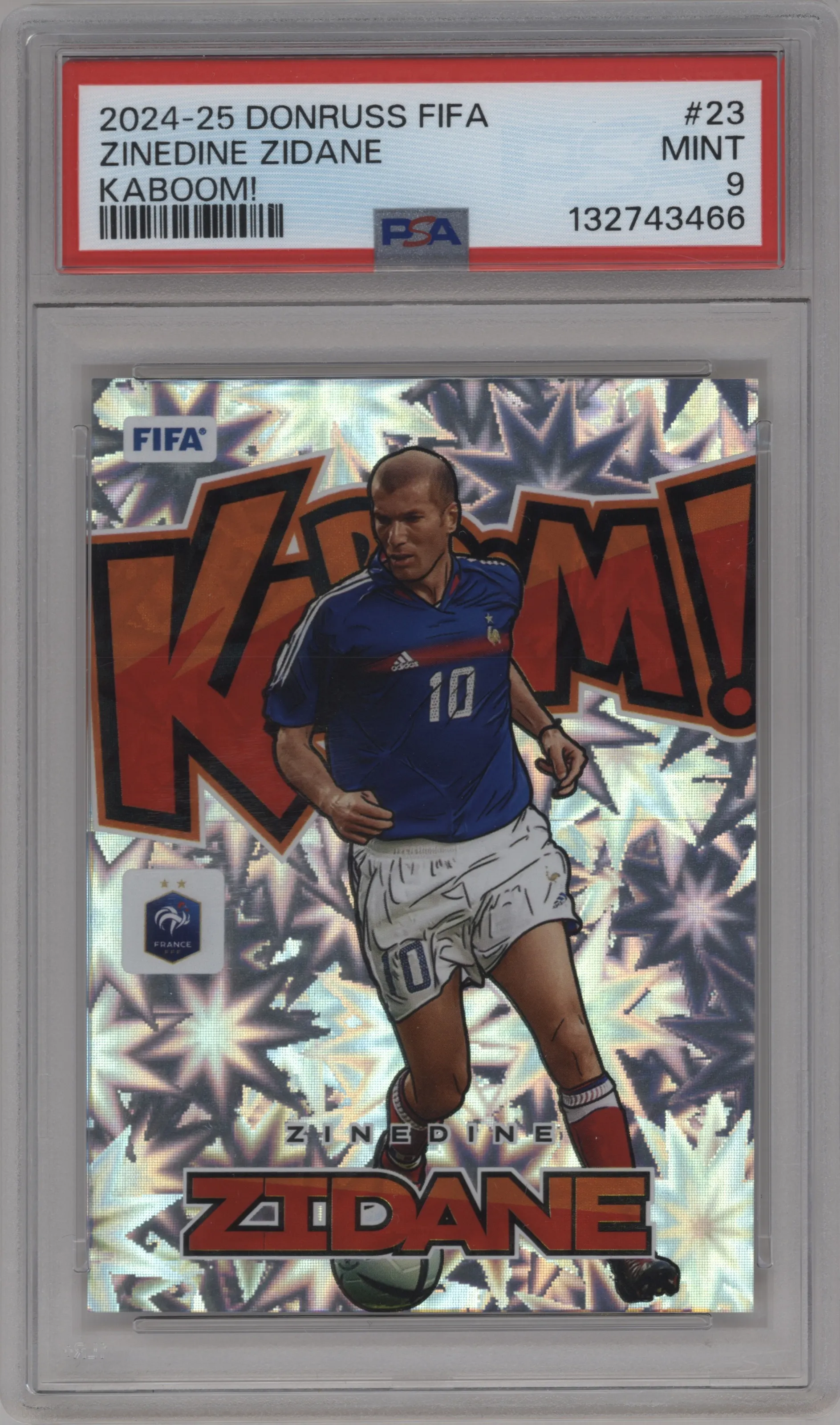 2024 Panini Donruss Kaboom Zinedine Zidane #23 PSA 9