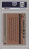 Ronald Acuna Jr. from the 2018 Topps Silver Pack  set graded by PSA and given an overall grade of 9.