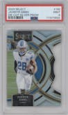  Jahmyr Gibbs from the 2023 Panini Select set featuring a Die-Cut Silver parallel graded by PSA and given an overall grade of 9.