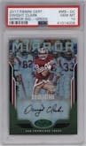 Dwight Clark from the 2017 Panini Certified set featuring a Mirror Green parallel graded by PSA and given an overall grade of 10.