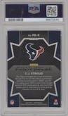 C.J. Stroud from the 2023 Panini Prizm set featuring a Green Prizm parallel graded by PSA and given an overall grade of 10.