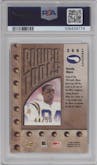 Randy Moss from the 1998 Leaf Rookies & Stars set featuring a Longevity parallel graded by PSA and given an overall grade of 9.