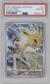 Jolteon from the 2021 Pokemon SWSH JPN set graded by PSA and given an overall grade of 10.