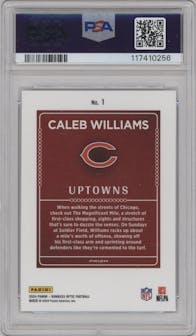 Caleb Williams from the 2024 Donruss Optic set graded by PSA and given an overall grade of 9.