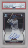 Sabin Ceballos from the 2023 Bowman Draft set graded by PSA and given an overall grade of 10.