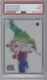 Nikola Jokic from the 2020-21 Panini Spectra set graded by PSA and given an overall grade of 9.