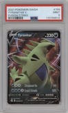 Tyranitar V from the 2021 Pokemon SWSH set graded by PSA and given an overall grade of 9.