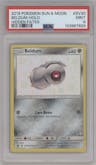 Beldum from the 2019 Pokemon S&M  set graded by PSA and given an overall grade of 9.