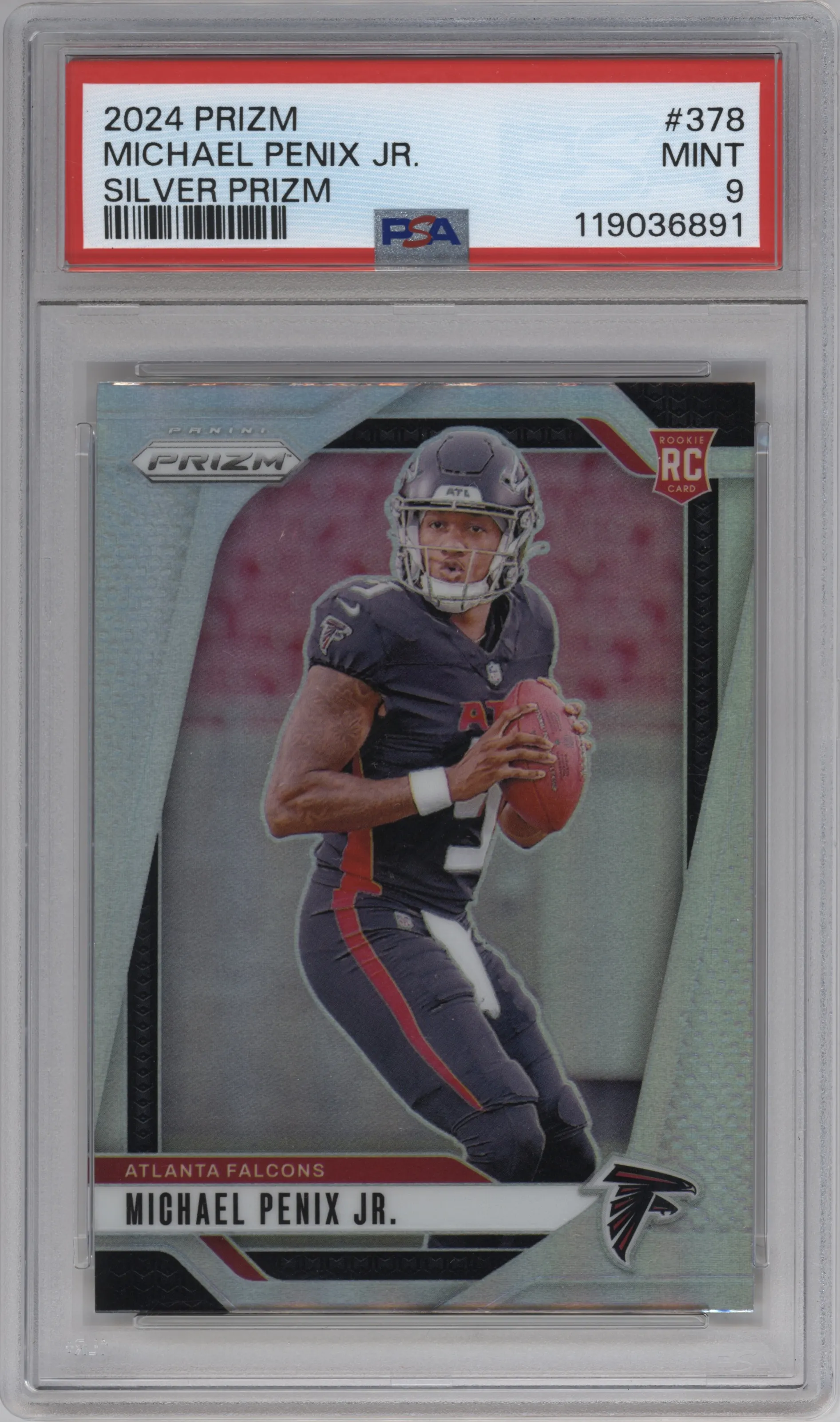 2024 Panini Prizm Michael Penix Jr. Silver Prizm #378 PSA 9