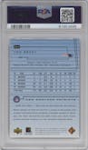 Tom Brady from the 2000 Upper Deck set graded by PSA and given an overall grade of 9.