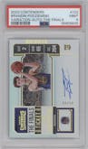 Brandin Podziemski from the 2023-24 Panini Contenders set featuring a The Finals parallel graded by PSA and given an overall grade of 9.
