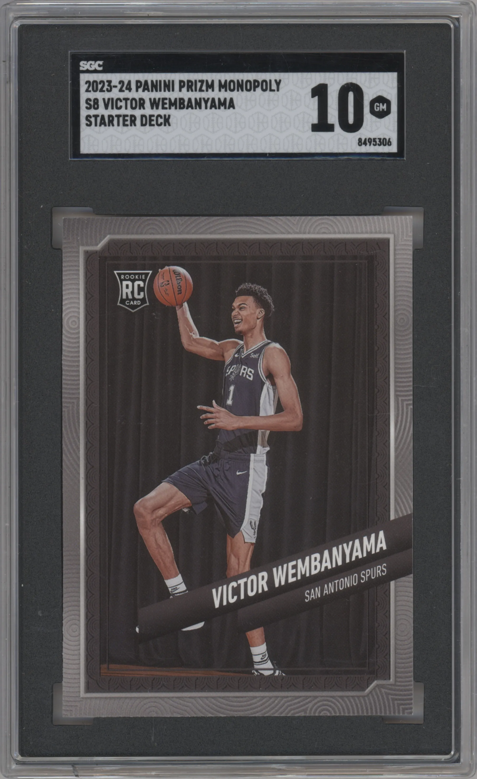 2023 Panini Prizm Monopoly Starter Deck Victor Wembanyama #S8 SGC 10