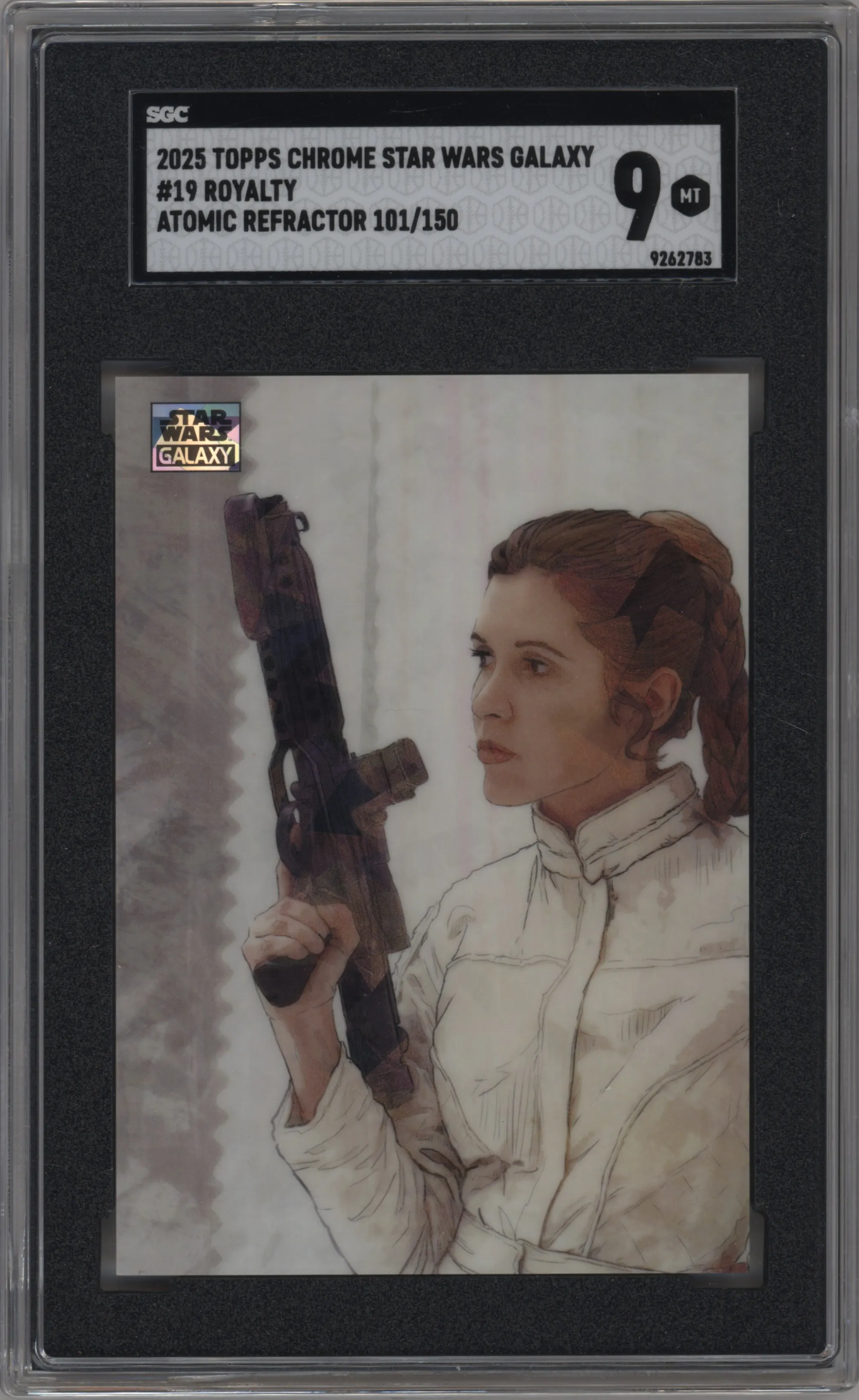 2025 Topps Chrome Star Wars Galaxy Royalty Atomic Refractor #19 SGC 9