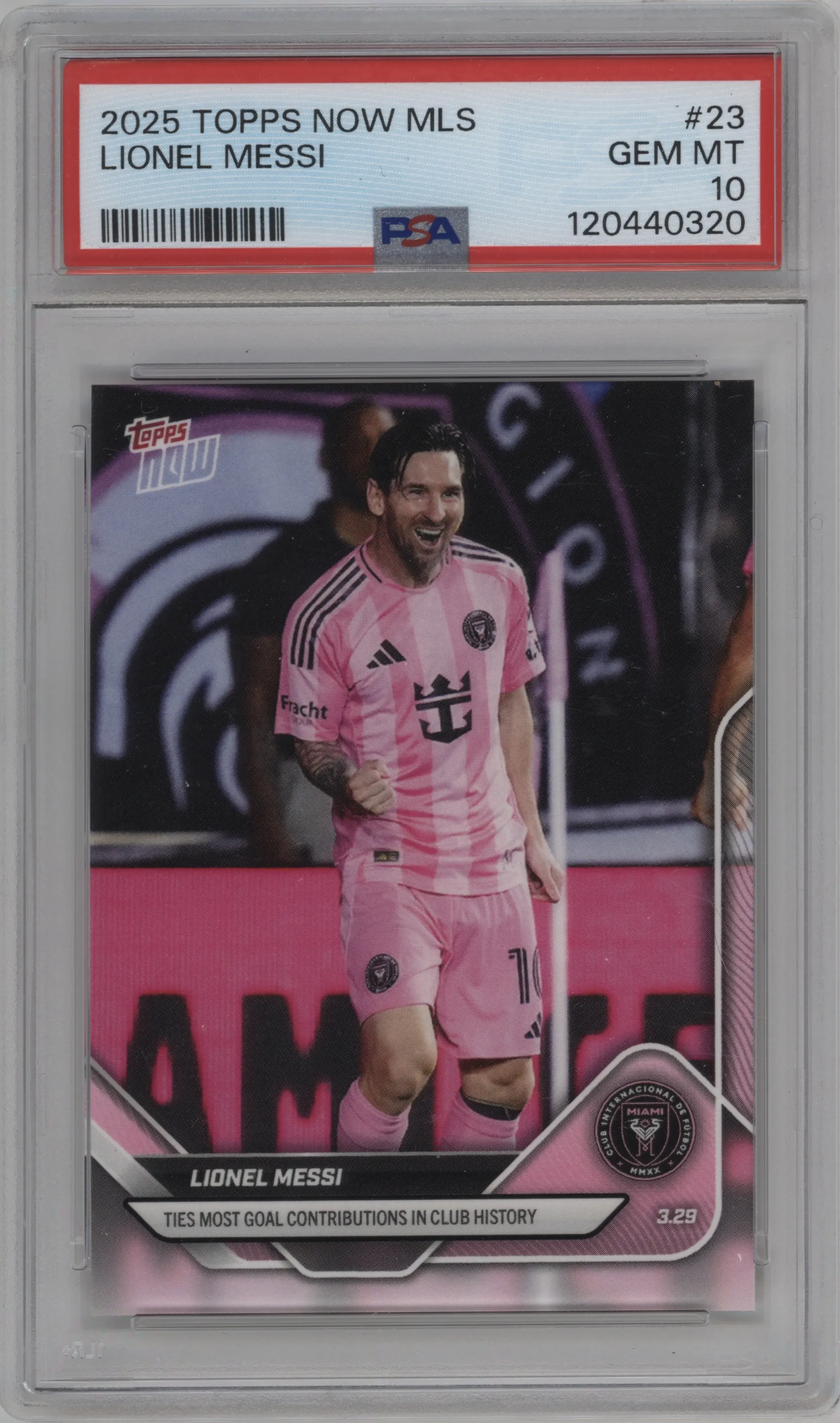 2025 Topps Now MLS Lionel Messi #23 PSA 10