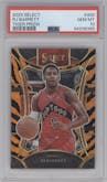 RJ Barrett from the 2023-24 Panini Select  set featuring a Tiger parallel graded by PSA and given an overall grade of 10.