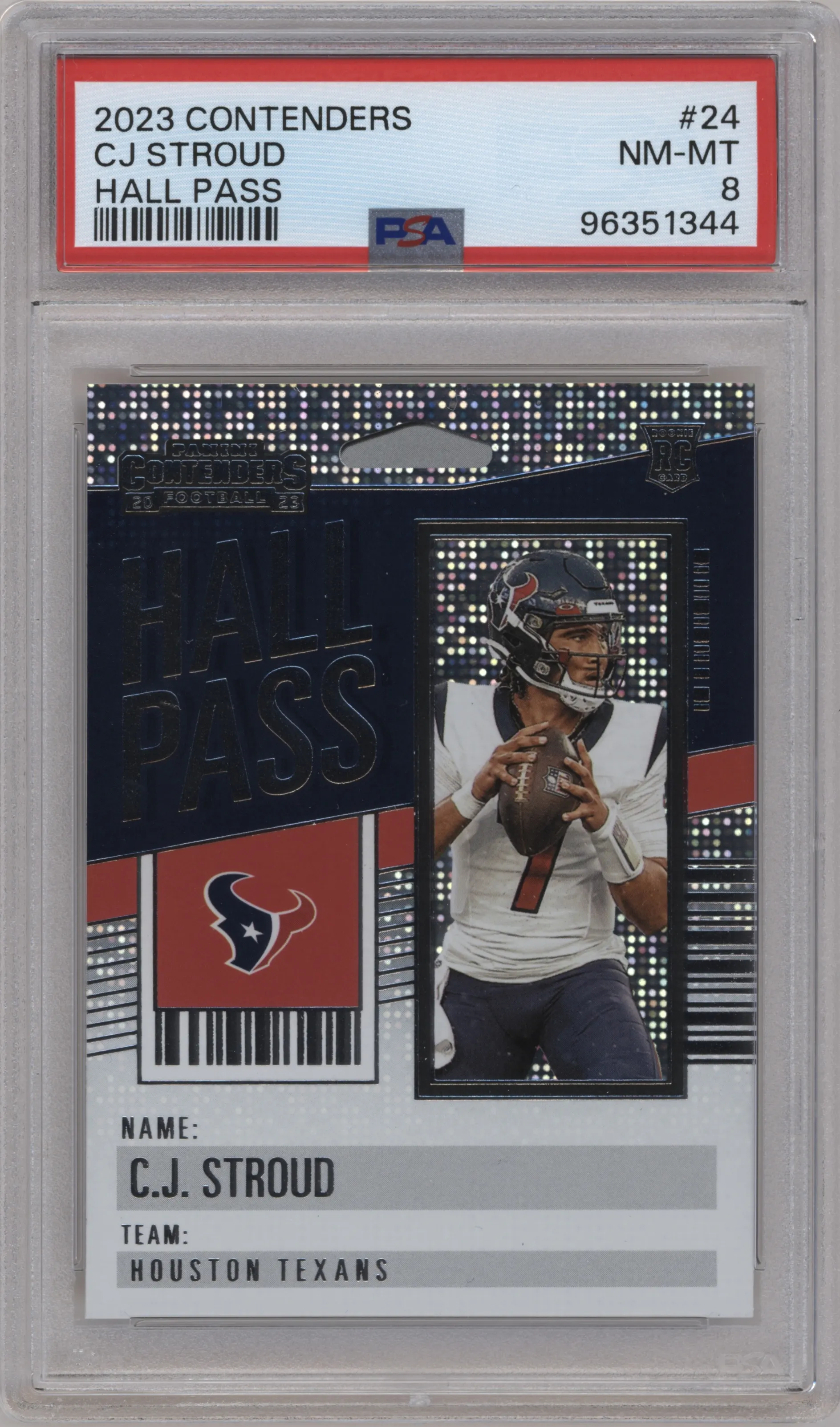 2023 Panini Contenders Hall Pass C.J. Stroud PSA 8