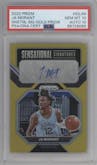Ja Morant from the 2022-23 Panini Prizm  set featuring a Gold parallel graded by PSA and given an overall grade of 10.