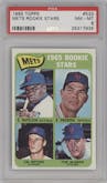 Dan Napoleon/Ron Swoboda/Jim Bethke/Tug McGraw from the 1965 Topps set graded by PSA and given an overall grade of 8.