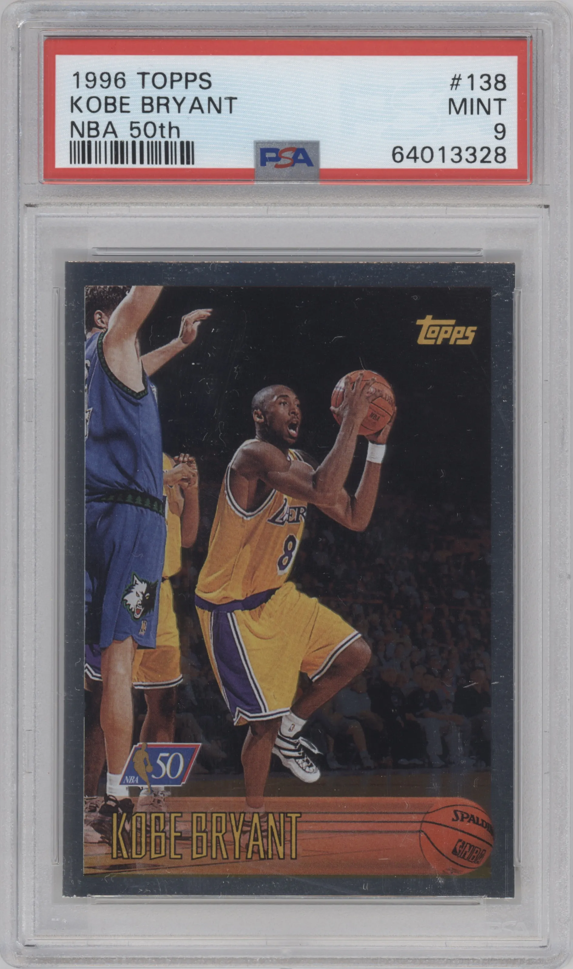 1996 Topps Kobe Bryant NBA at 50 #138 PSA 9