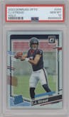 C.J. Stroud from the 2023 Donruss Optic set featuring a Holo parallel graded by PSA and given an overall grade of 10.