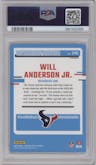 Will Anderson Jr. from the 2023 Donruss Optic set featuring a Holo parallel graded by PSA and given an overall grade of 10.