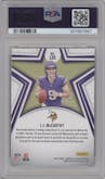 J.J. McCarthy from the 2024 Panini Rookies & Stars set featuring a Orange parallel graded by PSA and given an overall grade of 10.