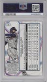 Yordan Alvarez from the 2023 Topps Cosmic Chrome set featuring a Gold Interstellar Refractor parallel graded by PSA and given an overall grade of 9.