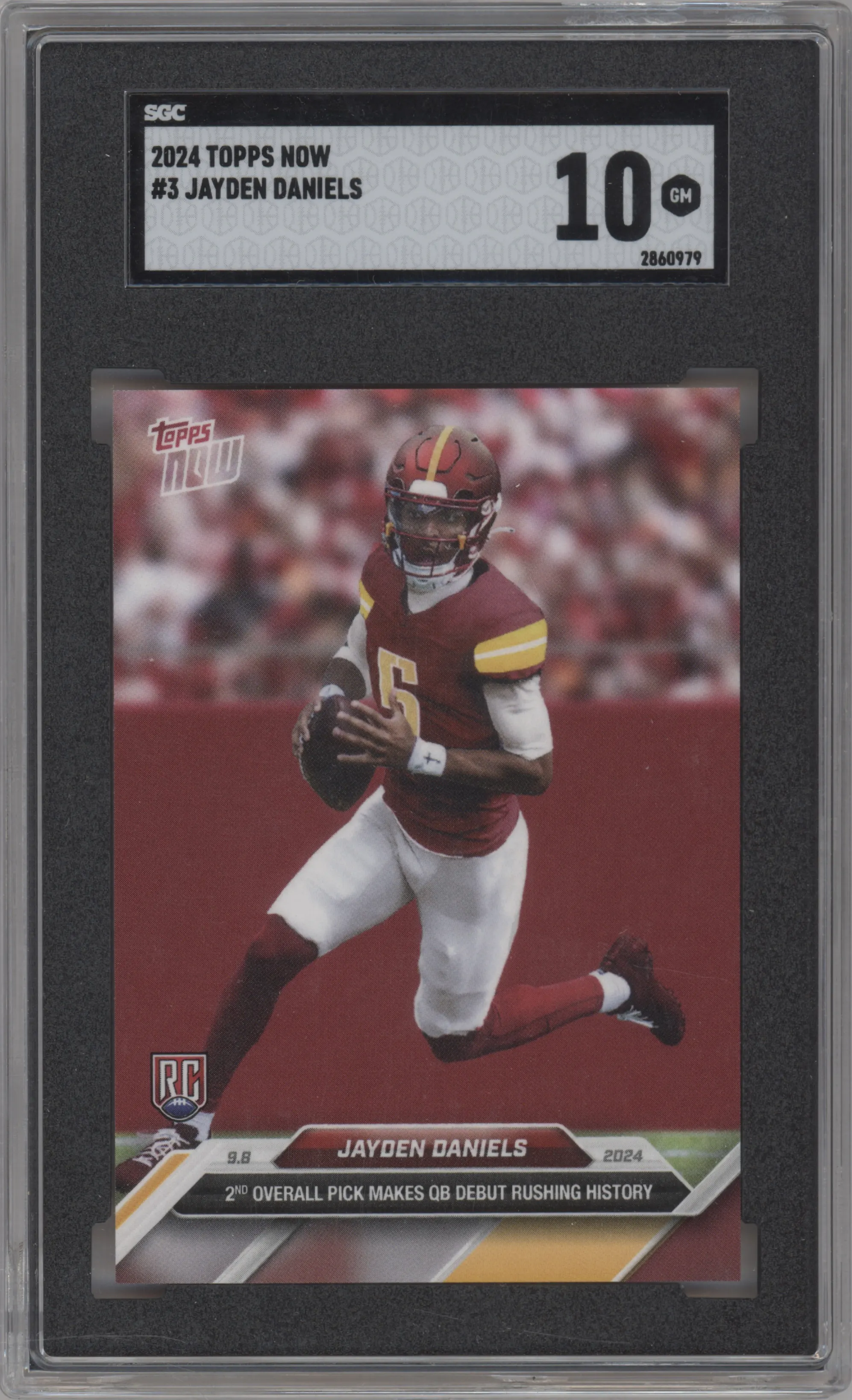 2024 Topps Now Jayden Daniels #3 SGC 10