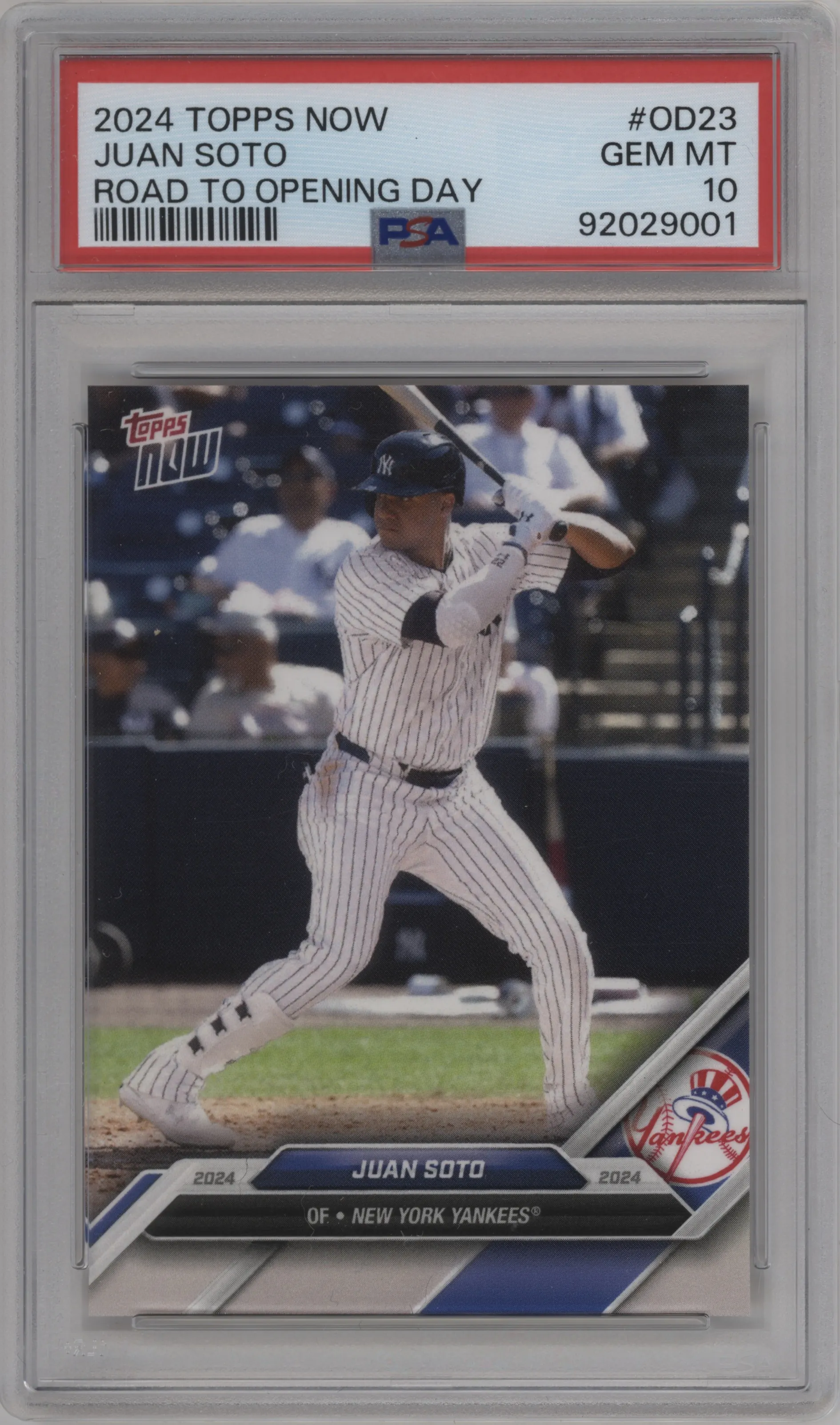 2024 Topps Now Road to Opening Day Juan Soto PSA 10