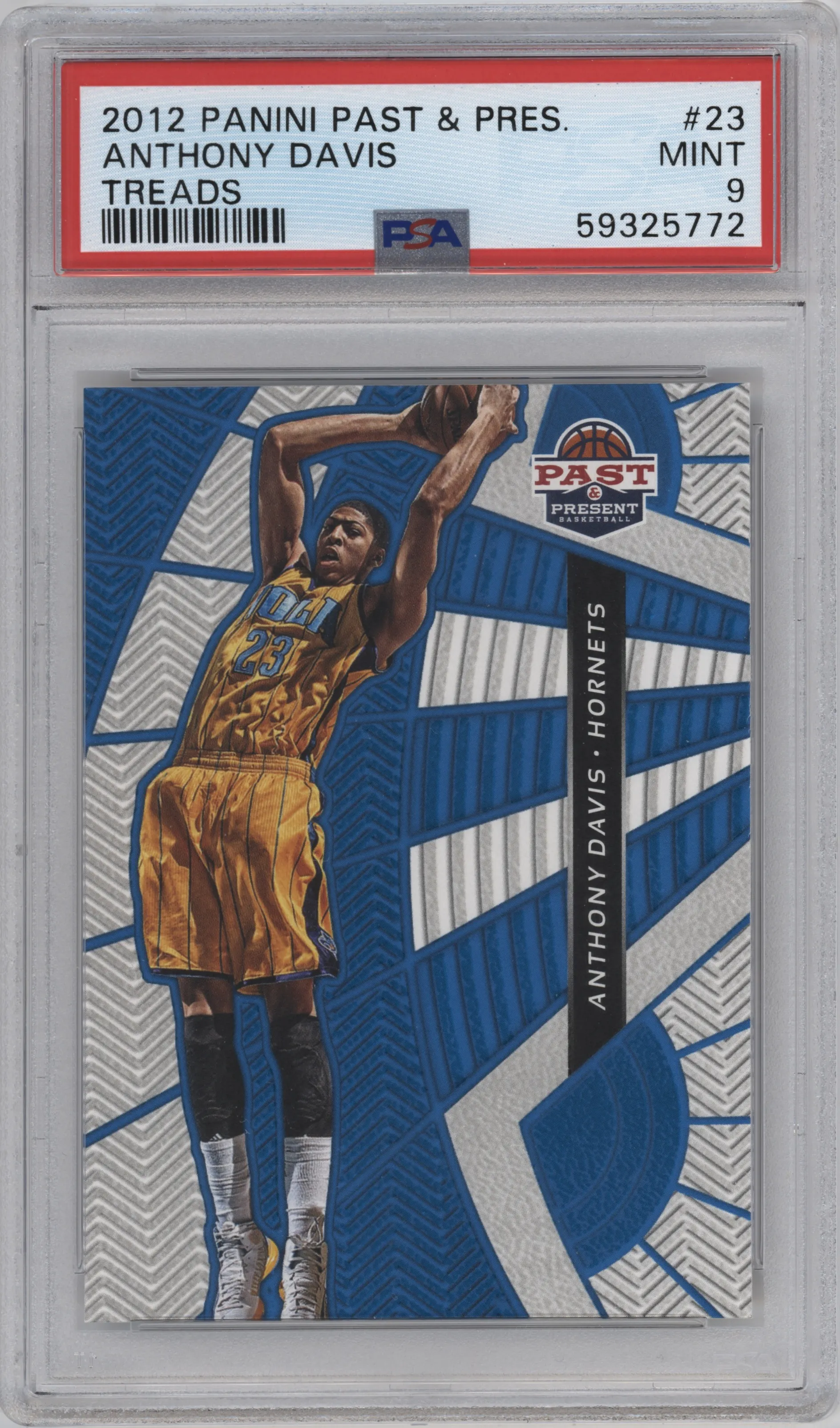 2012 Panini Past & Present Treads Anthony Davis #23 PSA 9