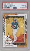 Brian Thomas Jr. from the 2024 Donruss set graded by PSA and given an overall grade of 10.