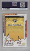 Brian Thomas Jr. from the 2024 Donruss set graded by PSA and given an overall grade of 10.