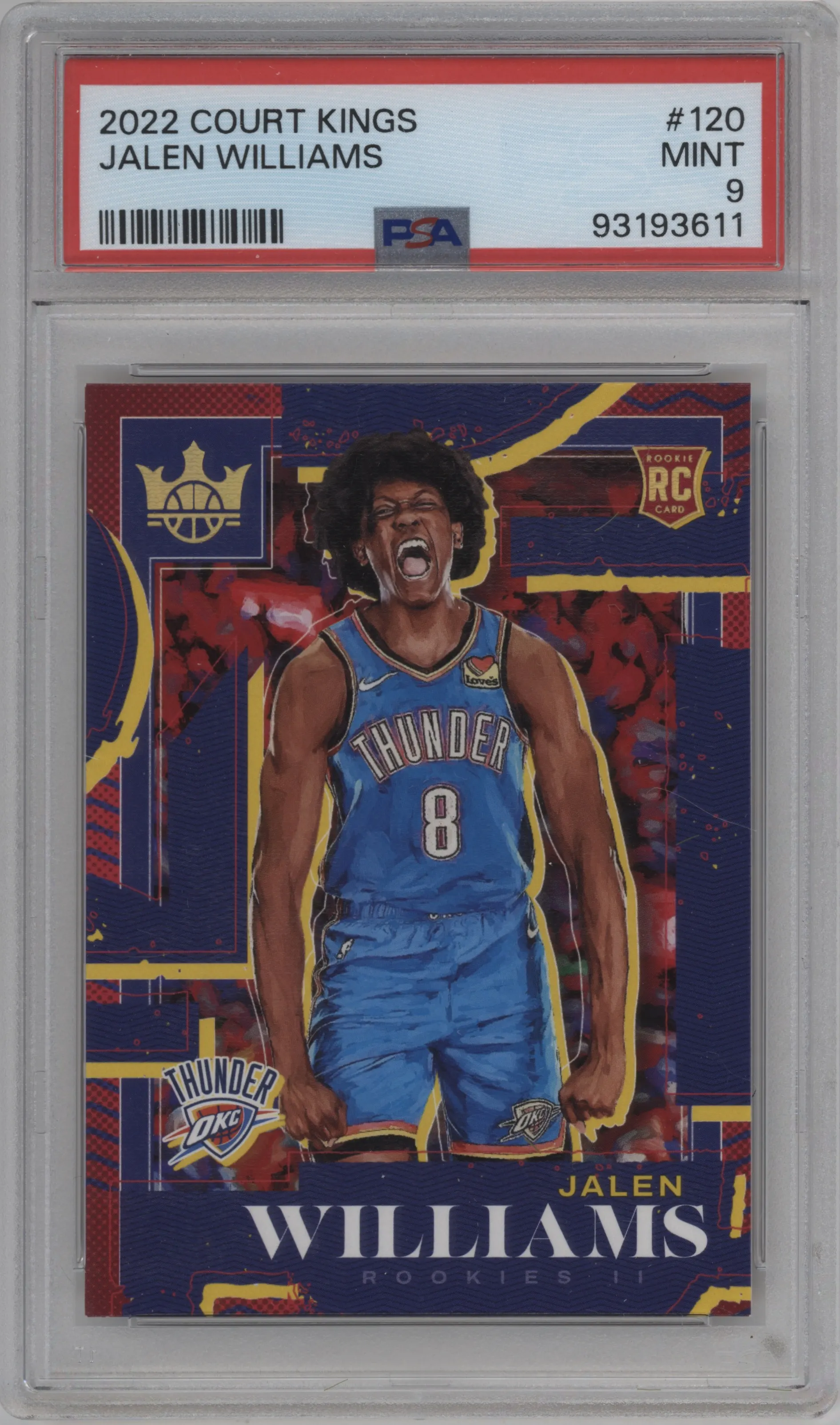 2022 Panini Court Kings Rookies II Jalen Williams PSA 9
