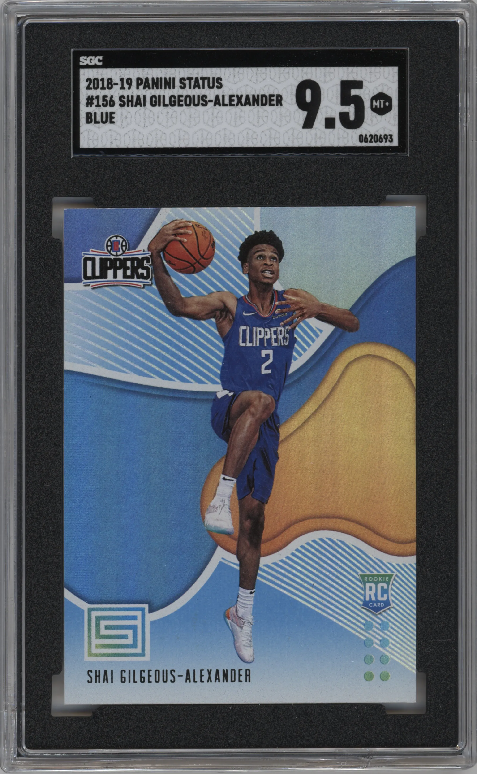 2018 Panini Status Rookies 2 Shai Gilgeous-Alexander Blue SGC 9.5