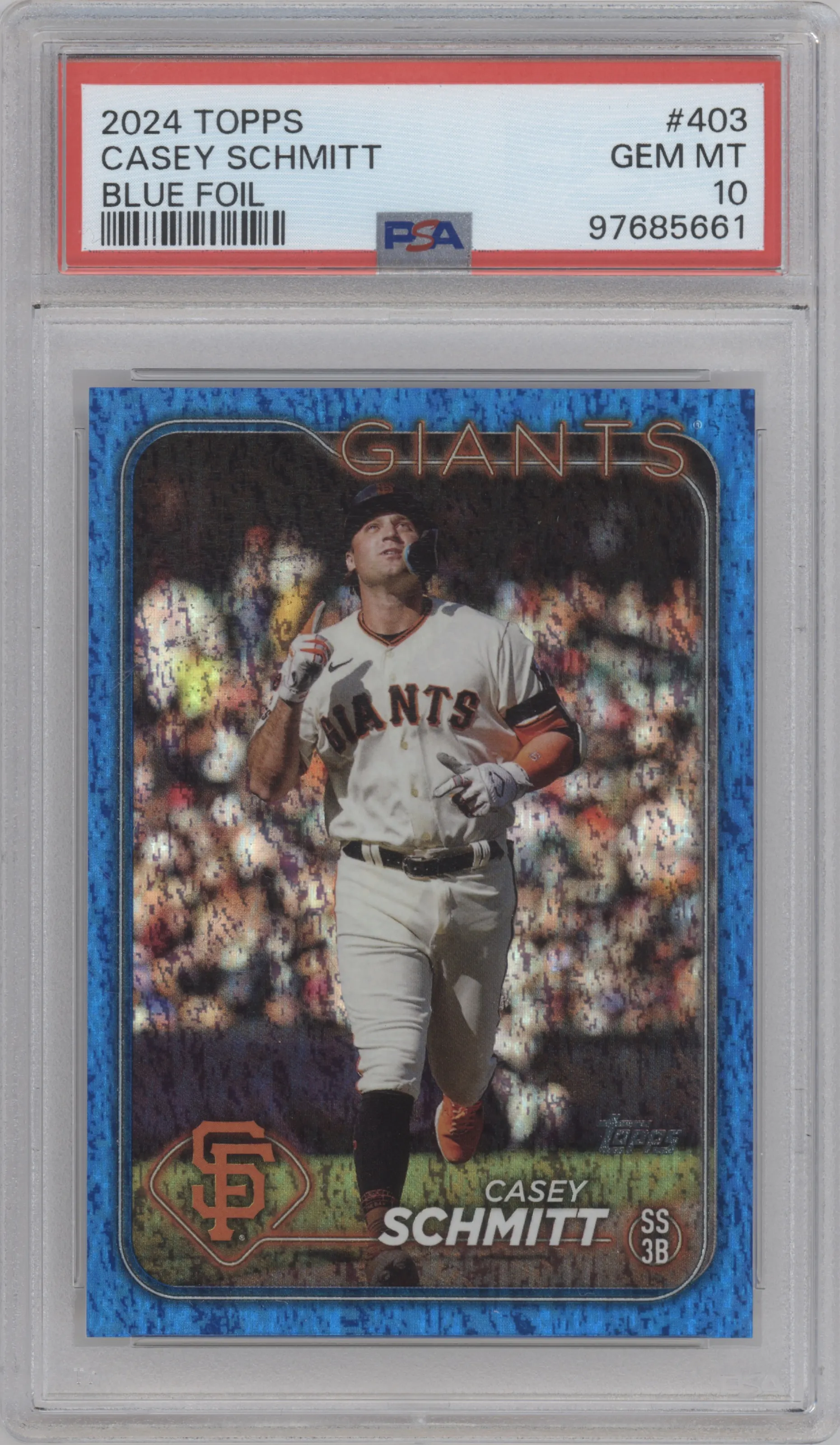 2024 Topps Casey Schmitt Blue Foil PSA 10