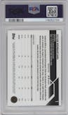 Victor Wembanyama from the 2023-24 Topps Chrome set featuring a Refractor parallel graded by PSA and given an overall grade of 9.