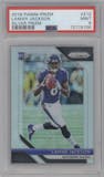 Lamar Jackson from the 2018 Panini Prizm set featuring a Silver Prizm parallel graded by PSA and given an overall grade of 9.
