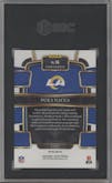 Puka Nacua from the 2023 Panini Select set featuring a Dragon Scale parallel graded by SGC and given an overall grade of 10.