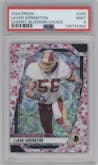 LaVar Arrington from the 2024 Panini Prizm set featuring a Choice Cherry Blossom Prizm parallel graded by PSA and given an overall grade of 9.