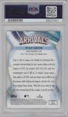 Evan Carter from the 2024 Topps Finest set featuring a Red Refractor parallel graded by PSA and given an overall grade of 10.