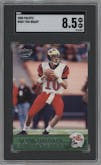 Tom Brady from the 2000 Pacific set graded by SGC and given an overall grade of 8.5.