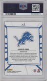 Jahmyr Gibbs from the 2023 Donruss Optic set graded by PSA and given an overall grade of 10.