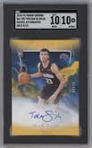 Tristan da Silva from the 2024-25 Panini Origins set featuring a Gold parallel graded by SGC and given an overall grade of 10.