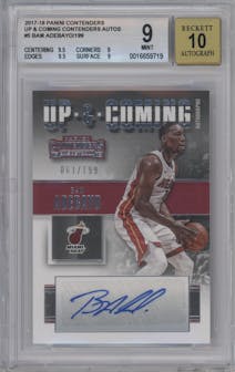 Bam Adebayo from the 2017-18 Panini Contenders set graded by Beckett and given an overall grade of 9.