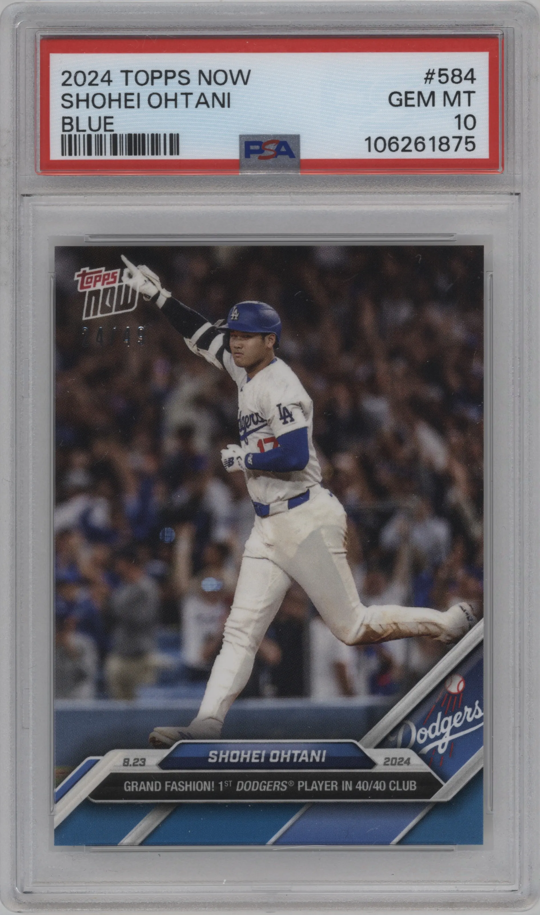 2024 Topps Now Shohei Ohtani Blue PSA 10