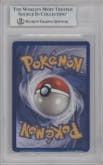 Charizard from the 1999 Pokemon set graded by Beckett and given an overall grade of 9.