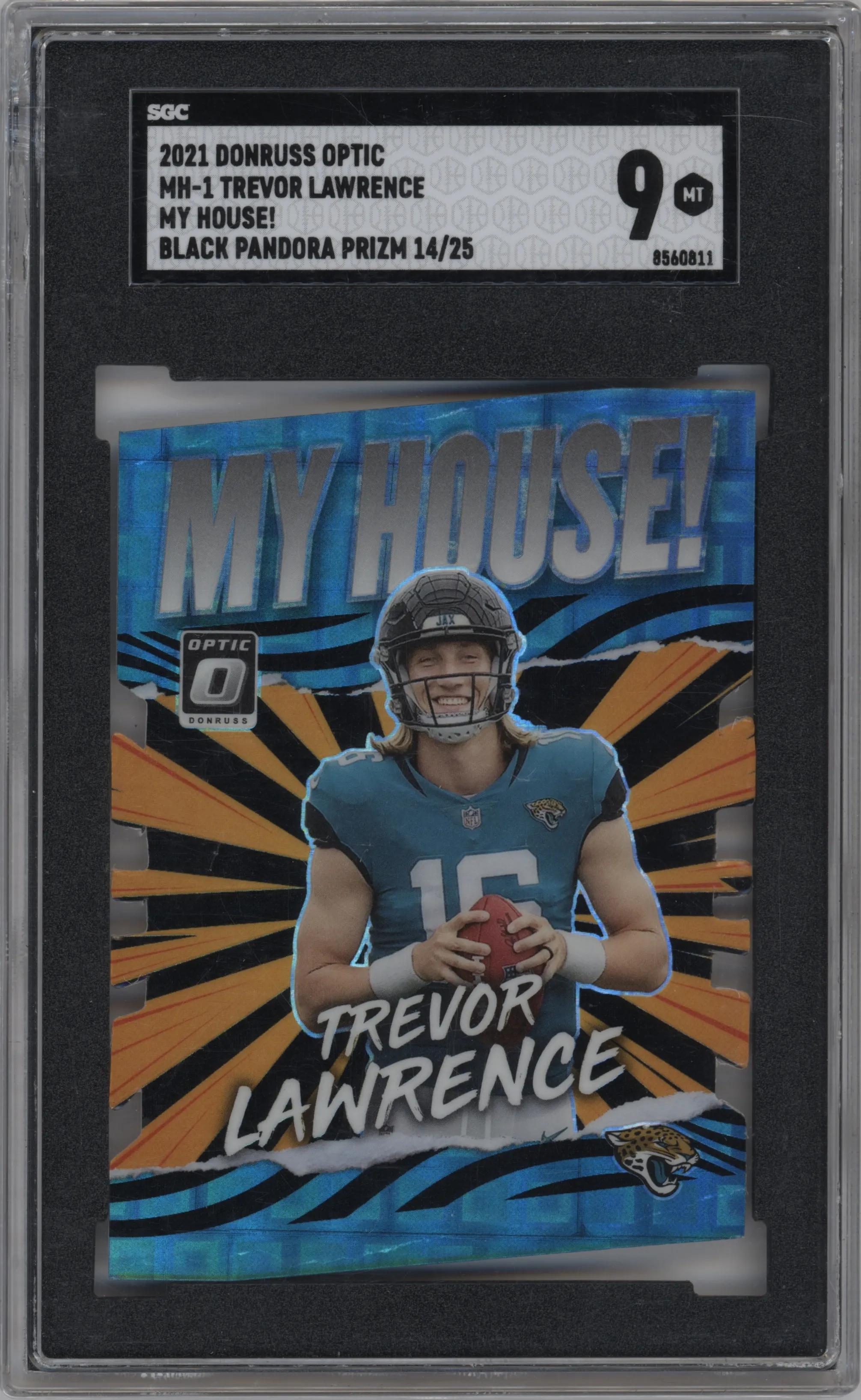 2021 Panini Donruss Optic My House! Trevor Lawrence Black Pandora SGC 9